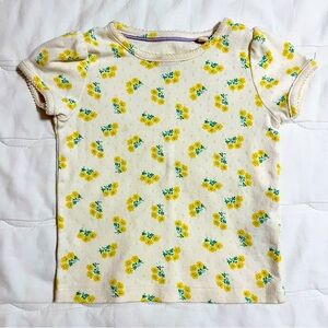 Mini Boden Floral Pointelle Cotton T-Shirt in Ditsy Floral